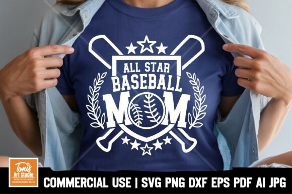 All Star Baseball Mom SVG, Baseball Mom