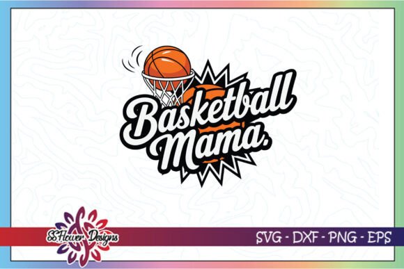 Basketball Mama Retro Distressed Mom SVG