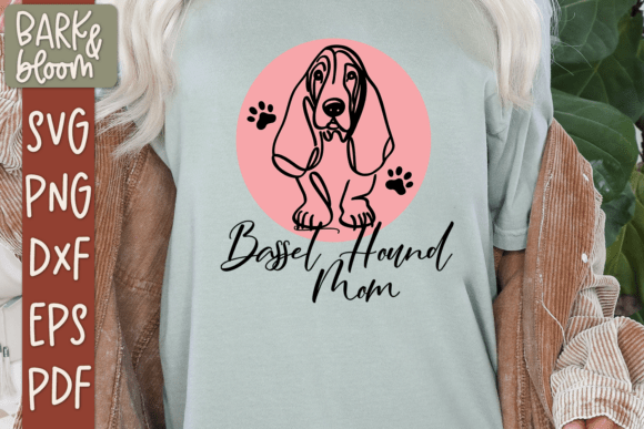 Basset Hound Mom SVG