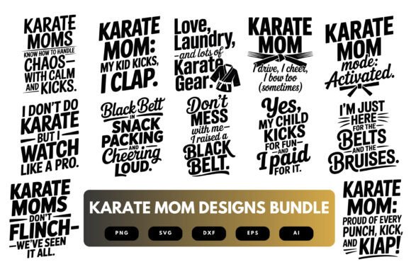 Karate Mom SVG Bundle