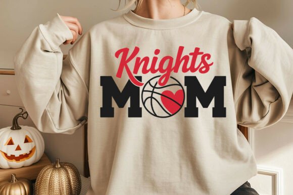 Knights Basketball Mom SVG Digital