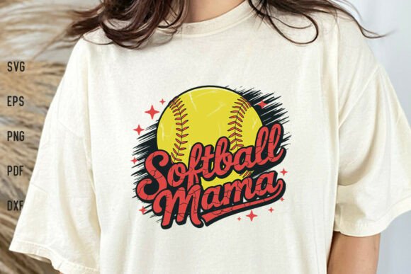 Softball Mama Shirt SVG Mom SVG Baseball