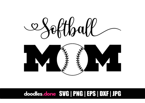 Softball Mom SVG, Baseball Mom SVG