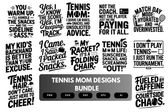 Tennis Mom SVG Bundle