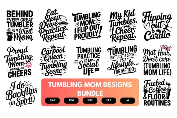 Tumbling Mom SVG Bundle